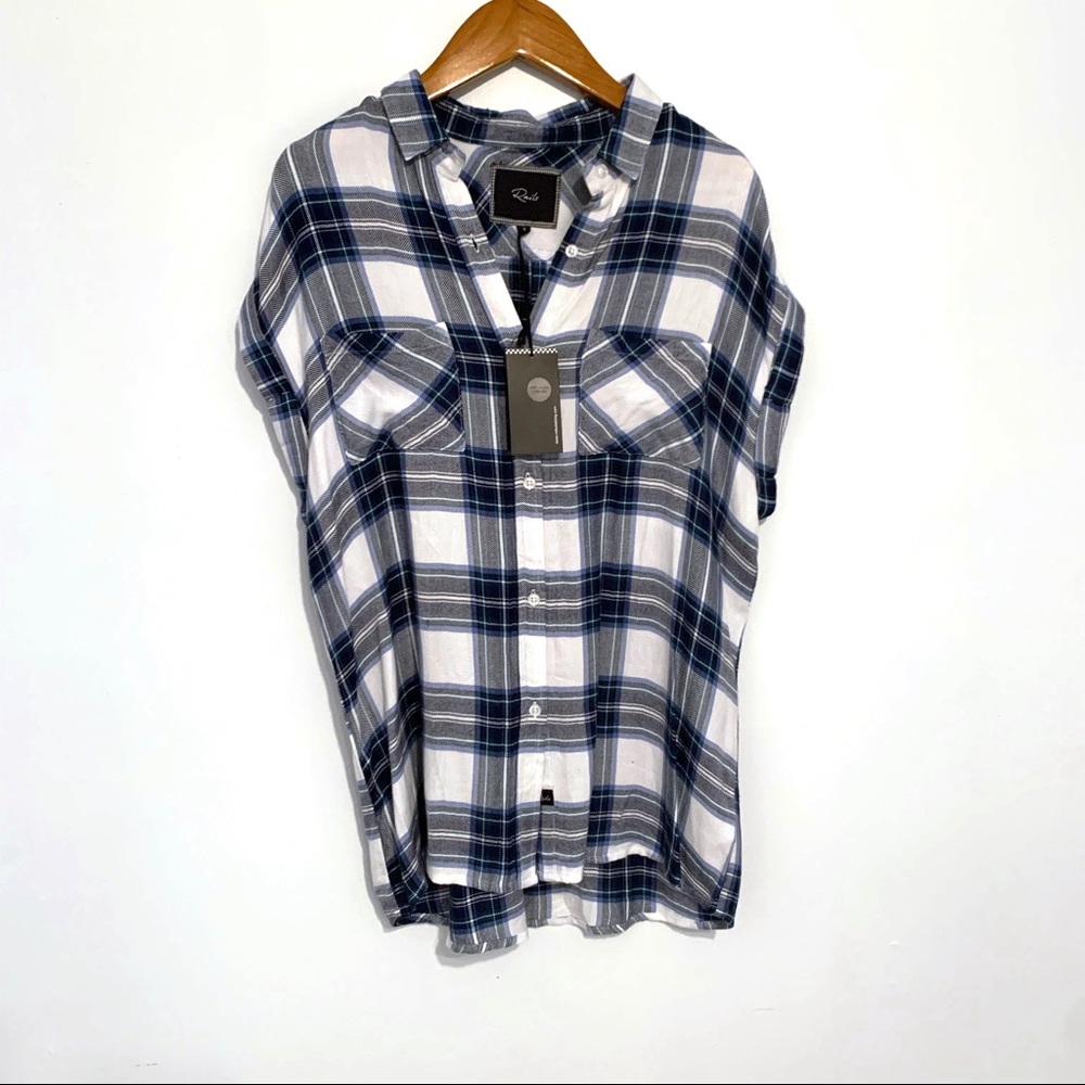 Rails Britt Cap Sleeve Button Down sz S NWT